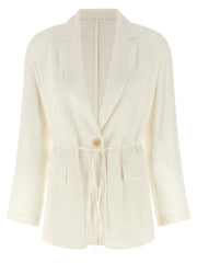 Brunello Cucinelli Beige Silk Blazer - IT40