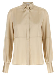Brunello Cucinelli Beige Silk Blouse