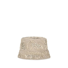 Brunello Cucinelli Beige Silk Bucket Hat