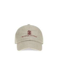 Brunello Cucinelli Beige Silk Cap (Baseball Hat)