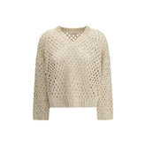 Brunello Cucinelli Beige Silk Sweater - S