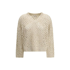 Brunello Cucinelli Beige Silk Sweater - S