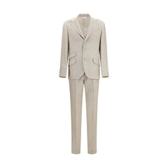 Brunello Cucinelli Beige Silk Two-Piece Suit