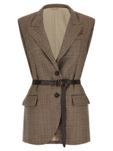 Brunello Cucinelli Beige Virgin Wool Sleeveless Jacket - IT40