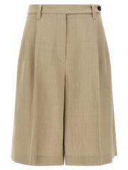 Brunello Cucinelli Beige Viscose Bermuda Shorts - IT42