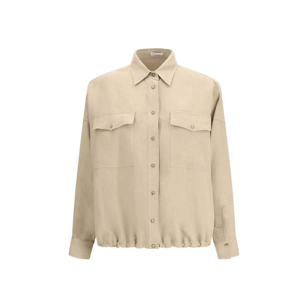 Brunello Cucinelli Beige Viscose Blouse