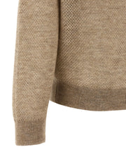 Brunello Cucinelli Beige Wool Cardigan