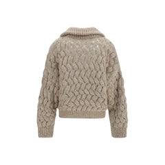 Brunello Cucinelli Beige Wool Oves Aries Cardigan