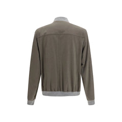 Brunello Cucinelli Bicolor Cashmere Bomber - IT50 | L