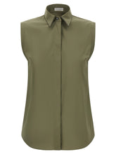 Brunello Cucinelli Bicolor Cotton Blouse