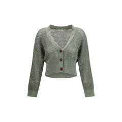 Brunello Cucinelli Bicolor Cotton Cardigan - L