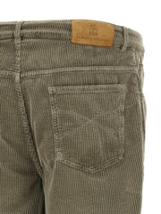 Brunello Cucinelli Bicolor Cotton Casual Pants