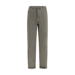 Brunello Cucinelli Bicolor Cotton Jeans Denim