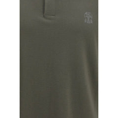 Brunello Cucinelli Bicolor Cotton Polo Shirt