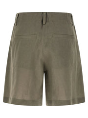 Brunello Cucinelli Bicolor Linen Bermuda Shorts - M