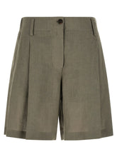 Brunello Cucinelli Bicolor Linen Bermuda Shorts - M