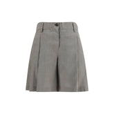 Brunello Cucinelli Bicolor Linen Bermuda Shorts - S
