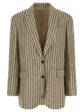 Brunello Cucinelli Bicolor Linen Blazer