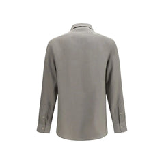 Brunello Cucinelli Bicolor Linen Dress Shirt - XXL
