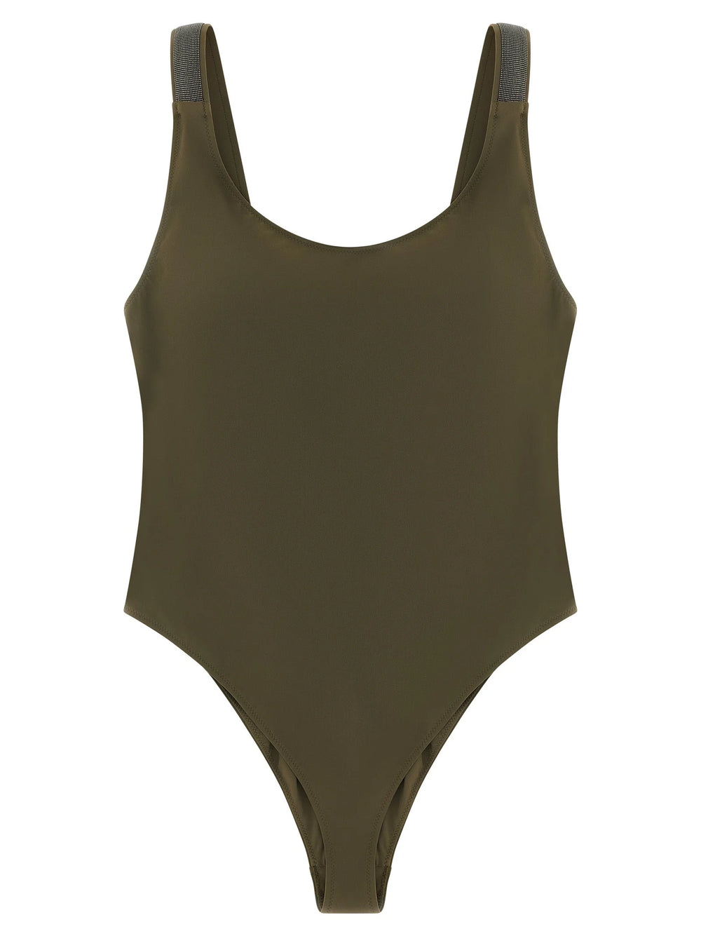 Brunello Cucinelli Bicolor Polyamide One-Piece Swimsuit