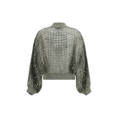 Brunello Cucinelli Bicolor Silk Bomber - M