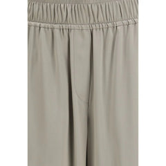 Brunello Cucinelli Bicolor Silk Casual Pants