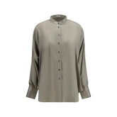 Brunello Cucinelli Bicolor Silk Shirt