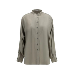Brunello Cucinelli Bicolor Silk Shirt