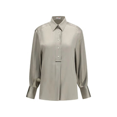 Brunello Cucinelli Bicolor Silk Shirt - S
