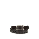 Brunello Cucinelli Black Calf Leather Bos Taurus Belt - 95 cm / 38 Inches