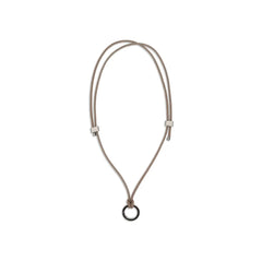 Brunello Cucinelli Black Calf Leather Bos Taurus Necklace