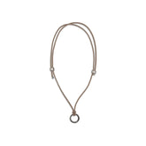 Brunello Cucinelli Black Calf Leather Bos Taurus Necklace