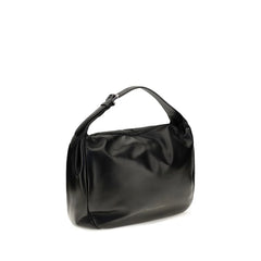 Brunello Cucinelli Black Calf Leather Bos Taurus Shoulder Bag