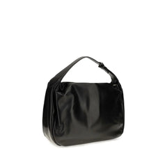 Brunello Cucinelli Black Calf Leather Bos Taurus Shoulder Bag