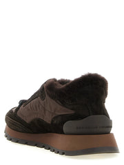 Brunello Cucinelli Black Calfskin Athletic Sneakers