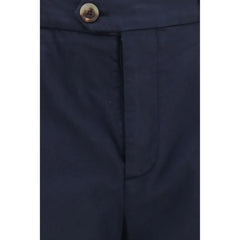Brunello Cucinelli Black Cotton Chino Pants