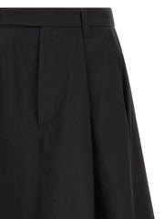 Brunello Cucinelli Black Cotton Midi Skirt