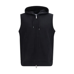 Brunello Cucinelli Black Cotton Sleeveles Sweater