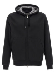 Brunello Cucinelli Black Cotton Sweatshirt