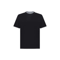 Brunello Cucinelli Black Cotton T-Shirt