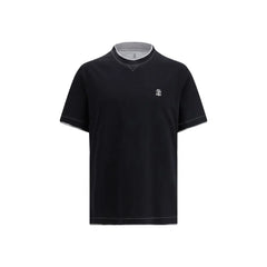 Brunello Cucinelli Black Cotton T-Shirt - XS