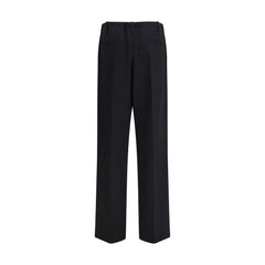 Brunello Cucinelli Black Fleece Wool Casual Pants - IT44 | L