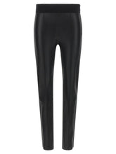 Brunello Cucinelli Schwarze Wollleggings aus Lammleder