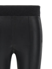 Brunello Cucinelli Black Lamb Leather Leggings
