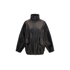 Brunello Cucinelli Black Lamb Ovis Aries Aries Leather Jacket - IT40 | M