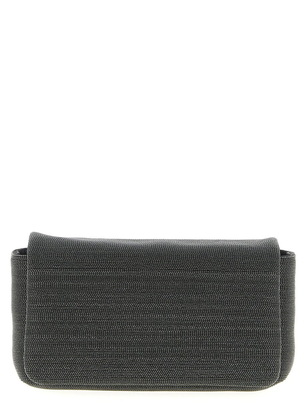 Brunello Cucinelli Black Leather Clutch Bag
