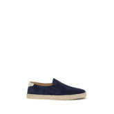 Brunello Cucinelli Blue Calf Leather Bos Taurus Espadrilles - EU40/US7
