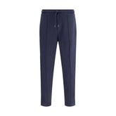 Brunello Cucinelli Blue Cashmere Athletic Pants - XL