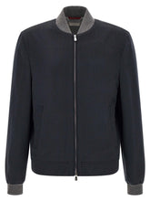 Brunello Cucinelli Blue Cashmere Bomber