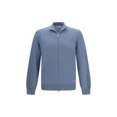 Brunello Cucinelli Blue Cashmere Cardigan